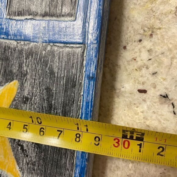 Vintage 19 X 11 Nautical Themed Resin Blue And Yellow Mirror‎ - Picture 3 of 8